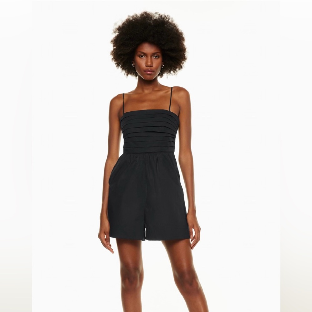 Abacus Poplin Romper Black Size 8 - Aritzia Babaton